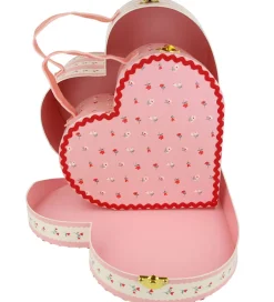 Bokse Og Kasser|Opbevaring*Meri Meri Kuffert - Hjerte - 2-pak - 21/26 cm - Vintage Heart -