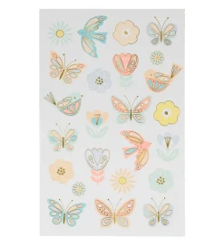 Meri Meri Tatoveringer - Birds & Butterflies Tattoo Sheet