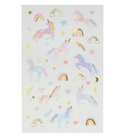 Sminke*Meri Meri Tatoveringer - Unicorn Tattoo Sheet