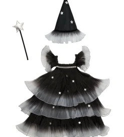 Halloween*Meri Meri Udklædning - Star Witch - Sort/Grå