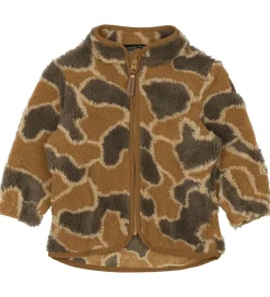 Børn Mikk-Line Fleecejakke - Burlwood m. Camouflage