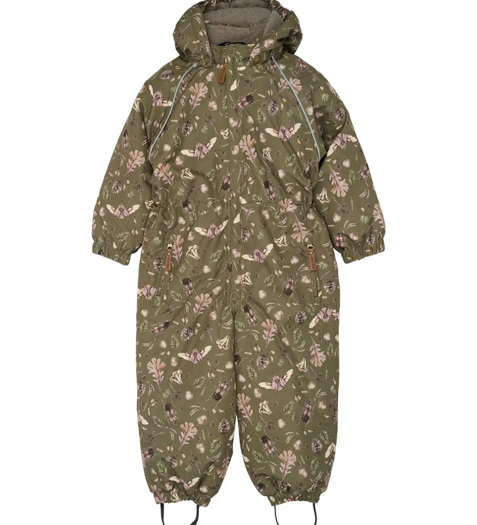 Flyverdragter*Mikk-Line Flyverdragt - Forrest - Burnt Olive m. Print
