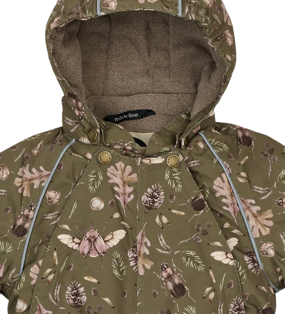 Flyverdragter*Mikk-Line Flyverdragt - Forest - Burnt Olive m. Print