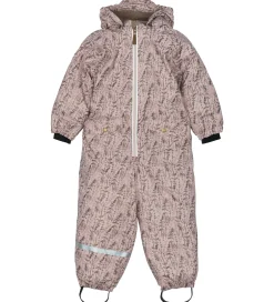 Børn Mikk-Line Flyverdragt - PU - Recycled - Cloud Gray m. Print