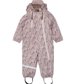 Børn Mikk-Line Flyverdragt - PU - Recycled - AOP - Cloud Gray