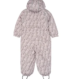 Børn Mikk-Line Flyverdragter - Floral - Cloud Gray m. Print