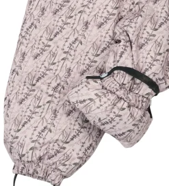 Børn Mikk-Line Flyverdragter - Floral - Cloud Gray m. Print