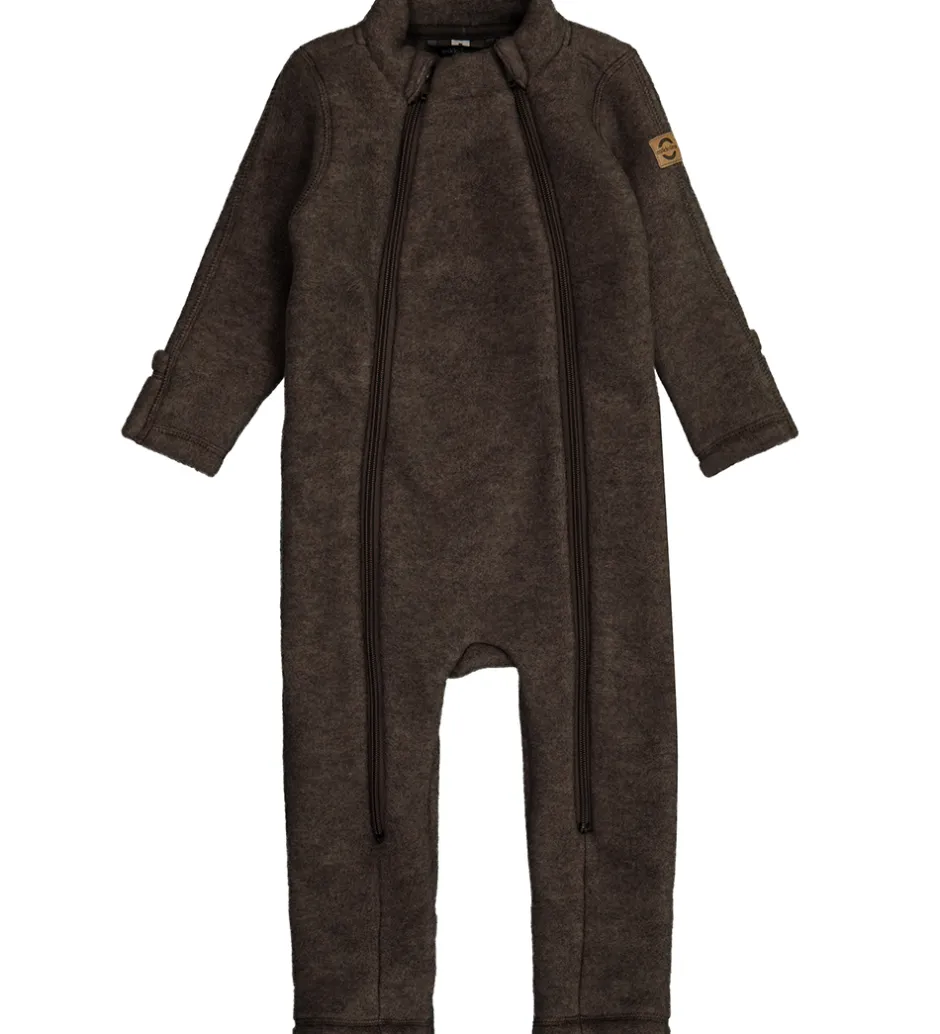 Køredragter*Mikk-Line Køredragt - Uld - Dark Brown Melange