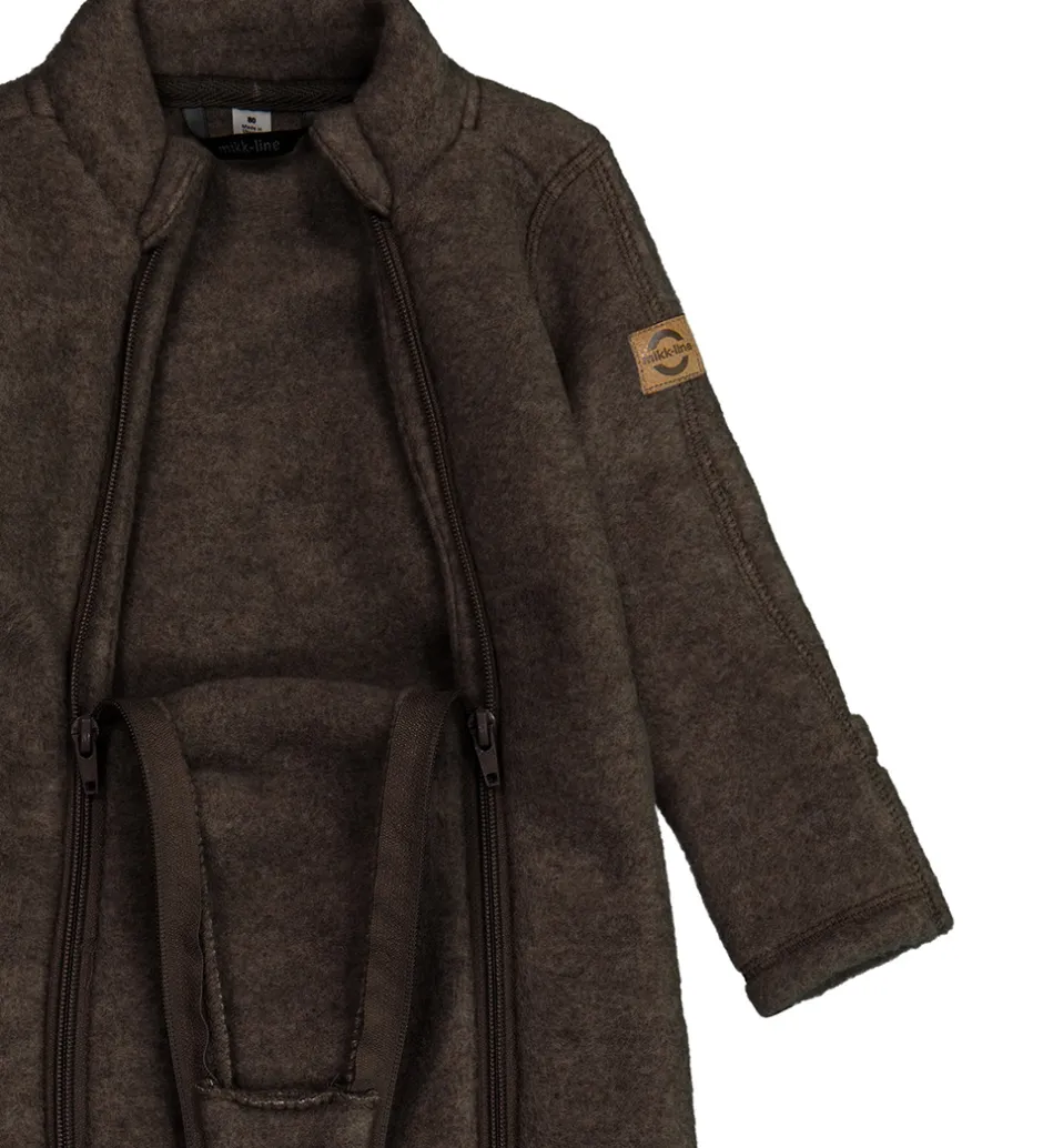Køredragter*Mikk-Line Køredragt - Uld - Dark Brown Melange