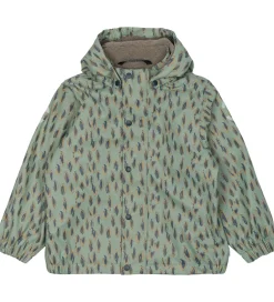 Børn Mikk-Line Regntøj m. Fleece - PU - Iceberg Green