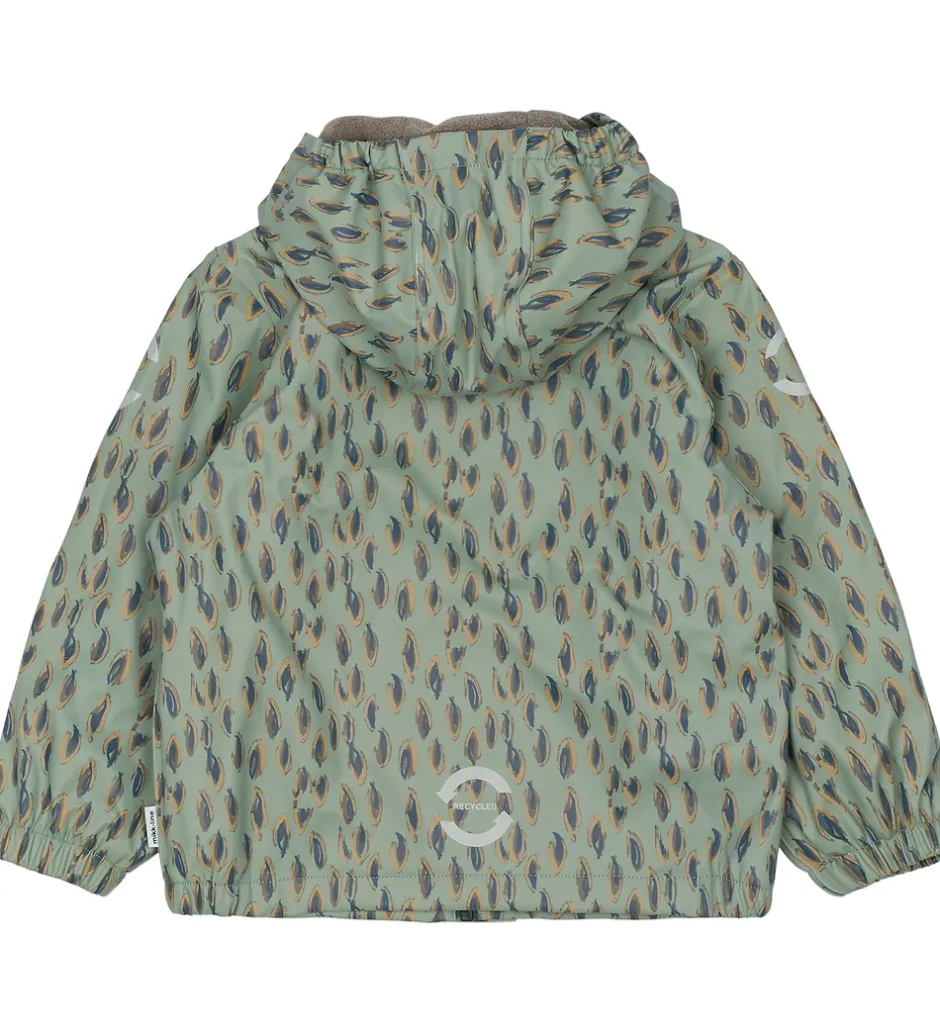 Børn Mikk-Line Regntøj m. Fleece - PU - Iceberg Green