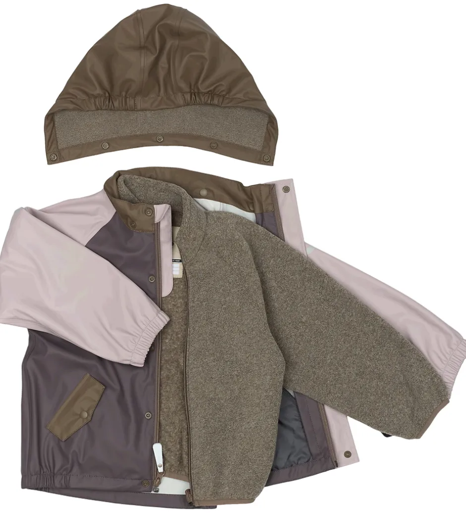 Regntøj*Mikk-Line Regntøj m. Fleece/Seler - PU - 3i1 - Sparrow