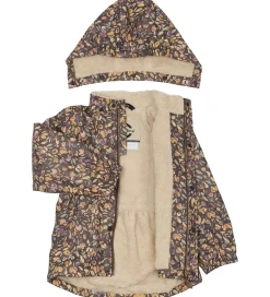 Børn Mikk-Line Regntøj m. For - PU - Raisin m. Blomster