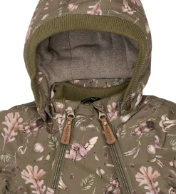 Vinterjakker*Mikk-Line Vinterjakke - Recycled - Burnt Olive m. Print