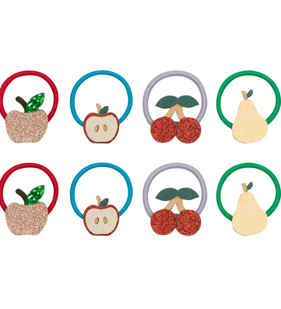 Hårpynt|Hårelastikker*Mimi & Lula Hårelastikker - 8-pak - Mini Fruity Mushroom Village