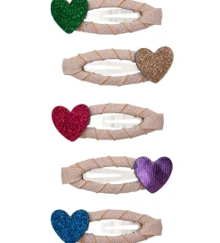 Hårspænder*Mimi & Lula Hårspænder - 5-pak - 4 cm - Mini Jazzy Heart Dancing