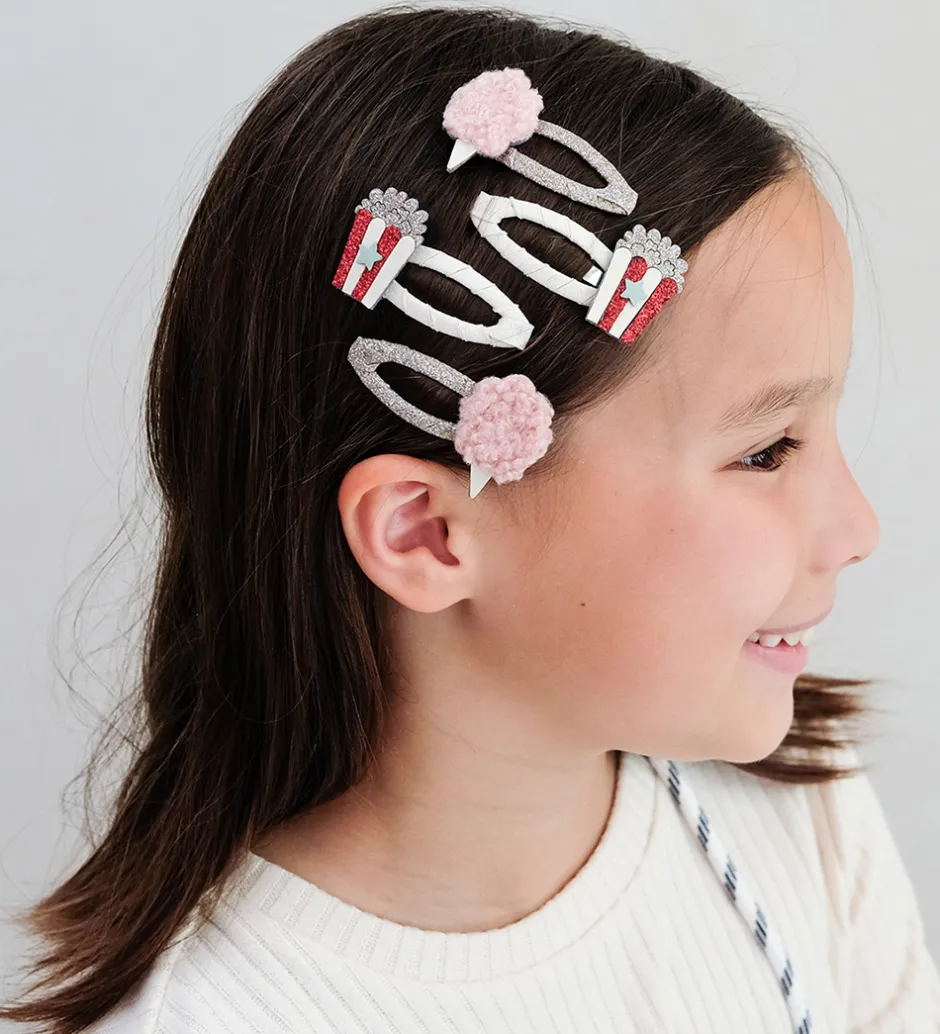 Mimi & Lula Hårspænder - 4-pak - 5 cm - Popcorn Circus