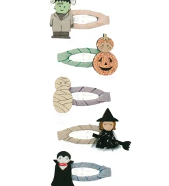 Halloween|Hårspænder*Mimi & Lula Hårspænder - 5-pak - 4 cm - Mini Monster