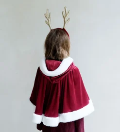 Udklædningstøj*Mimi & Lula Kappe - Mrs Claus - Rød m. Hvid