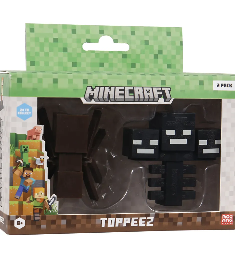 Minecraft Legetøjsfigurer - 3D - 2-pak - Spider/Wither