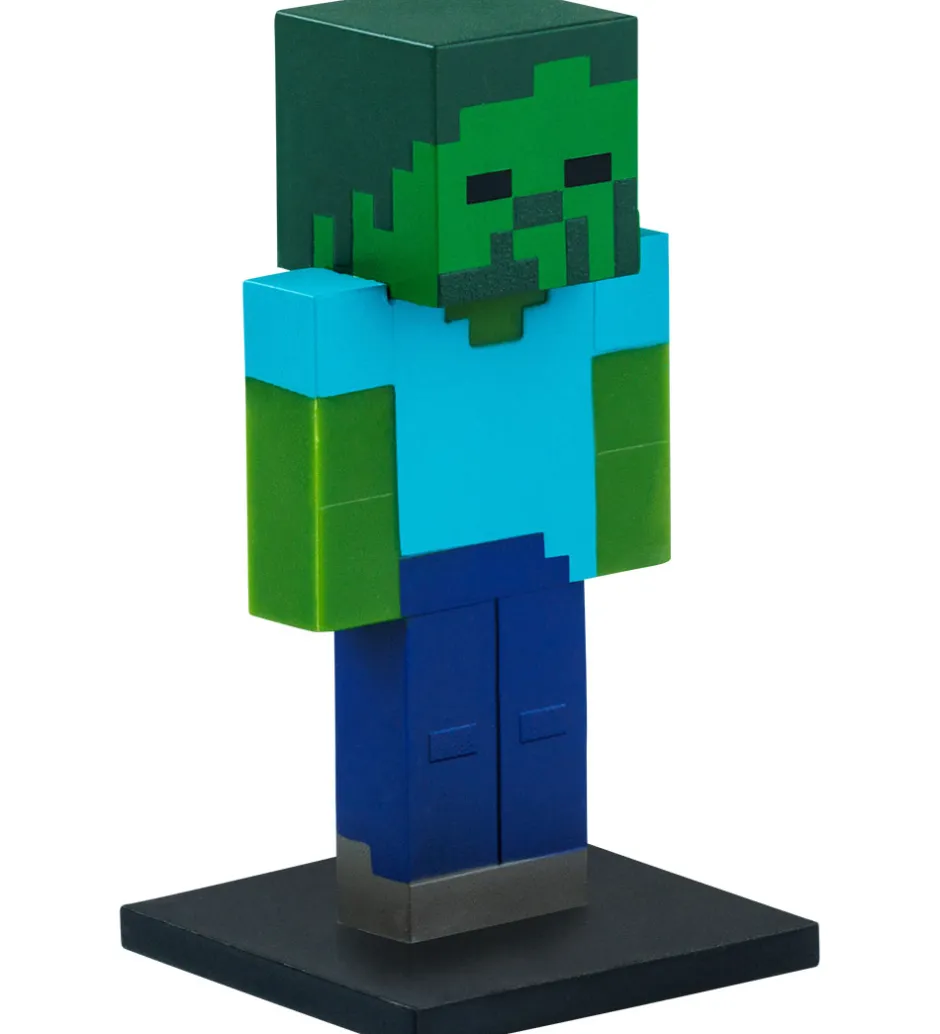 Minecraft Legetøjsfigurer - 3D - 2-pak - Zombie/Skeleton