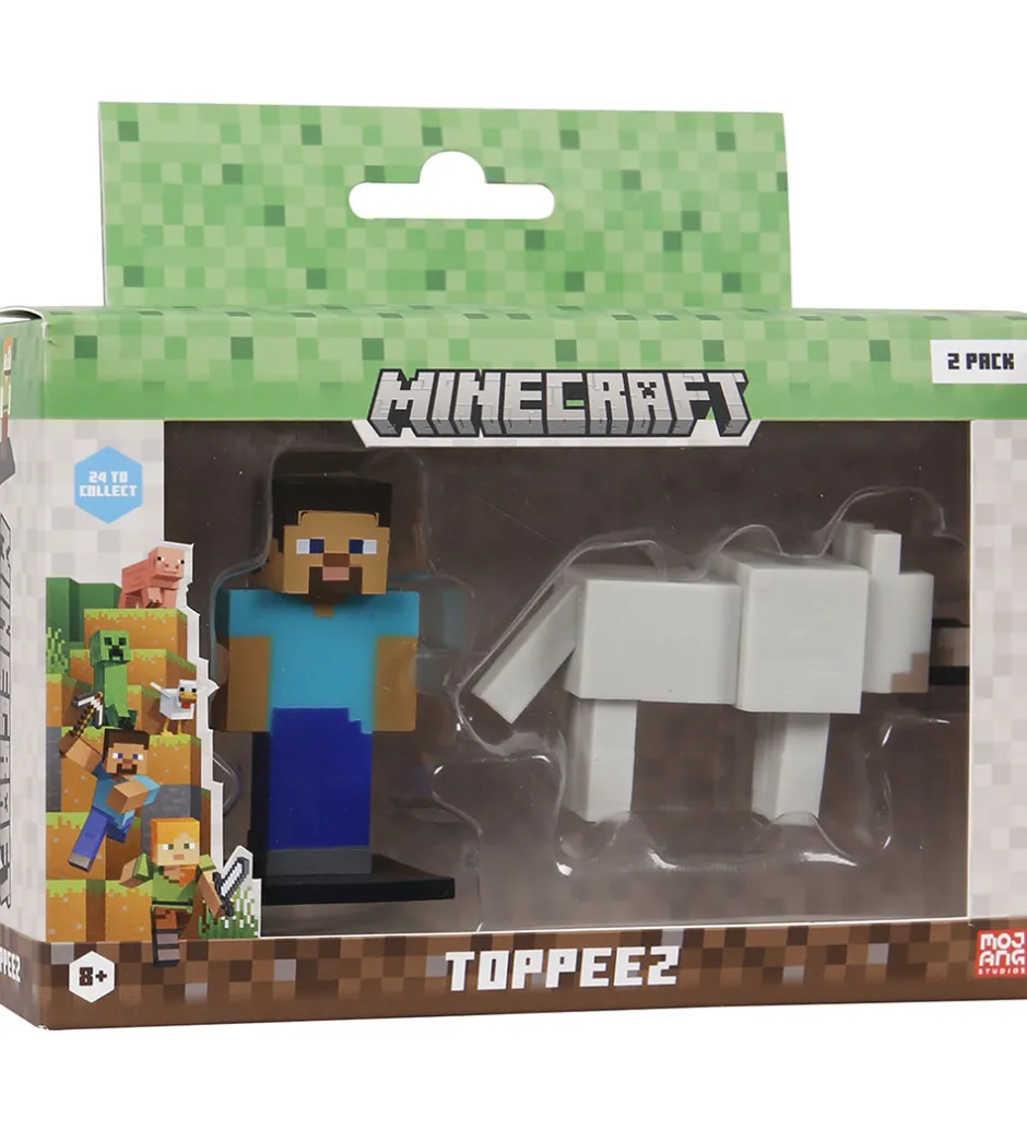 Figurer*Minecraft Legetøjsfigurer - 3D - 2-pak - Steve/Dennis