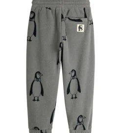 Fleece*Mini Rodini Fleecebukser - Penguin - Grå