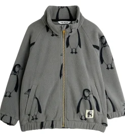 Børn Mini Rodini Fleecejakke - Penguin - Grå