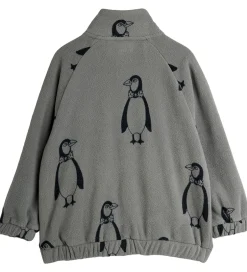 Børn Mini Rodini Fleecejakke - Penguin - Grå