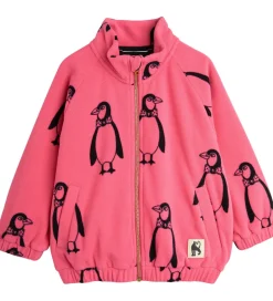 Børn Mini Rodini Fleecejakke - Penguin - Pink