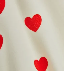 Børn Mini Rodini Kjole - Velour - Hearts - Hvid