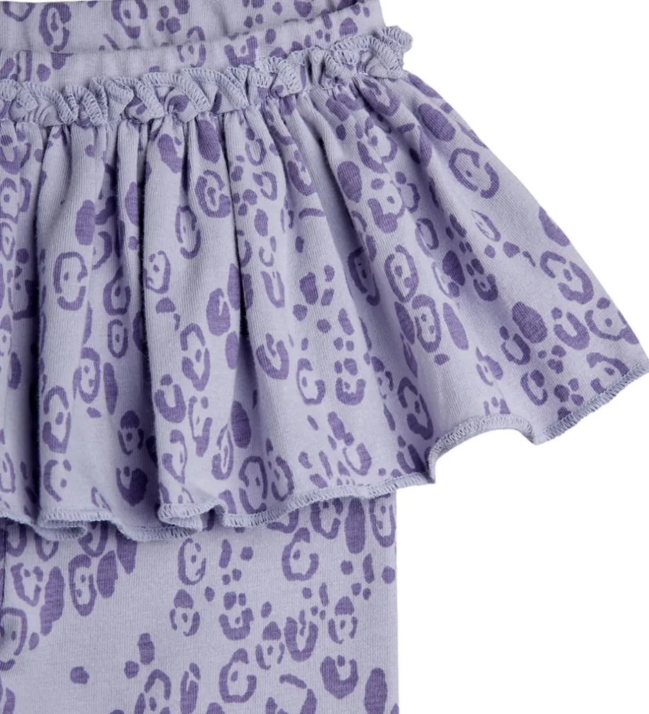 Leggings*Mini Rodini Leggings - Leopard - AOP - Purple
