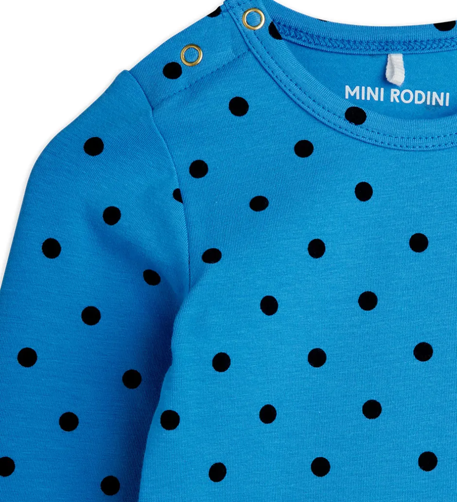 Leggings|Bodyer*Mini Rodini Sæt - Leggings/Body l/æ - Polka Dots - Blå
