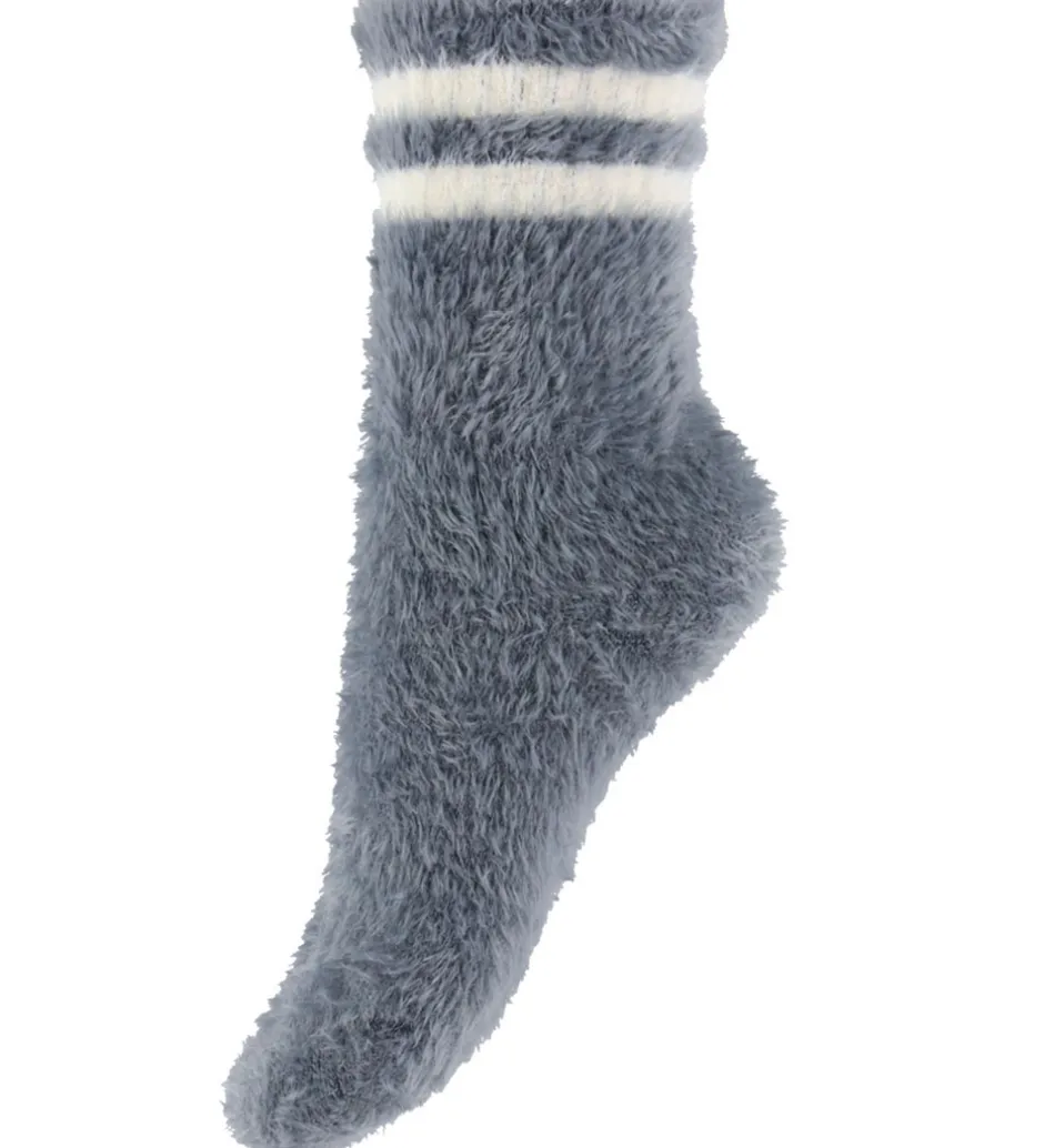 Strømper*Mini Rodini Strømper - Stripe Fluffy - Grå