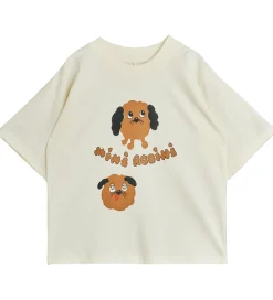 Børn Mini Rodini T-shirt - Doggies - Offwhite