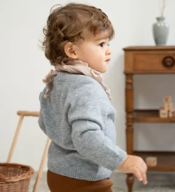 Børn Minimalisma Cardigan - Inka - Uld- Gråmeleret