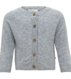 Striktrøjer*Minimalisma Cardigan - Inka - Uld - Gråmeleret