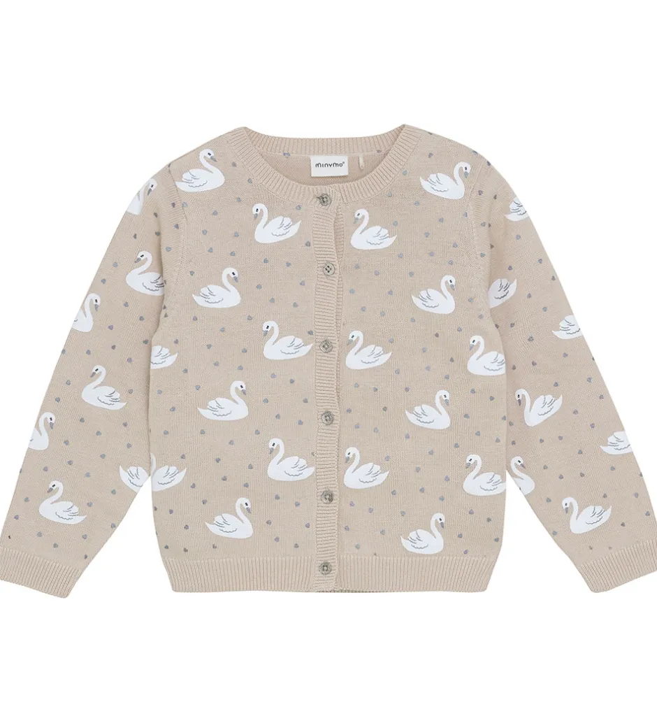 Cardigans*Minymo Cardigan - Strik - AOP - Smoke Gray
