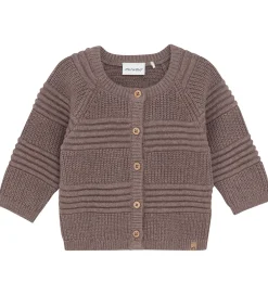 Cardigans*Minymo Cardigan - Strik - Dark Brown Melange