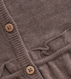 Striktrøjer*Minymo Cardigan - Strik - Dark Brown Melange