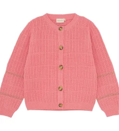 Børn Minymo Cardigan - Strik - Rib - Strawberry Ice