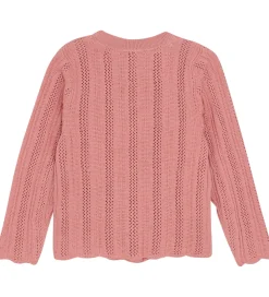 Striktrøjer*Minymo Cardigan - Strik - Rosette m. Hulmønster