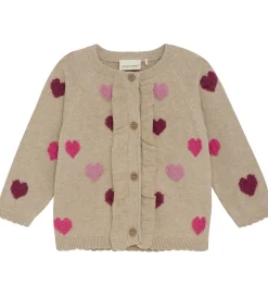 Striktrøjer*Minymo Cardigan Knit - Beige Melange