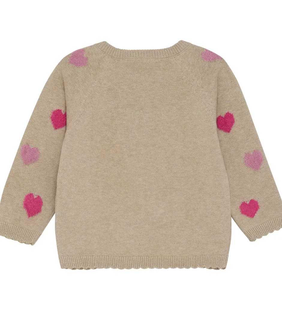 Striktrøjer*Minymo Cardigan Knit - Beige Melange