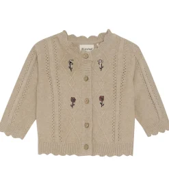 Striktrøjer*Minymo Cardigan Knit - Beige Meleret