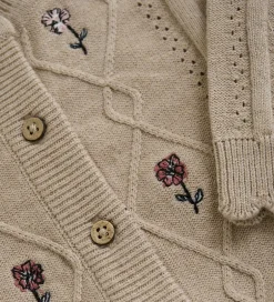 Striktrøjer*Minymo Cardigan Knit - Beige Meleret
