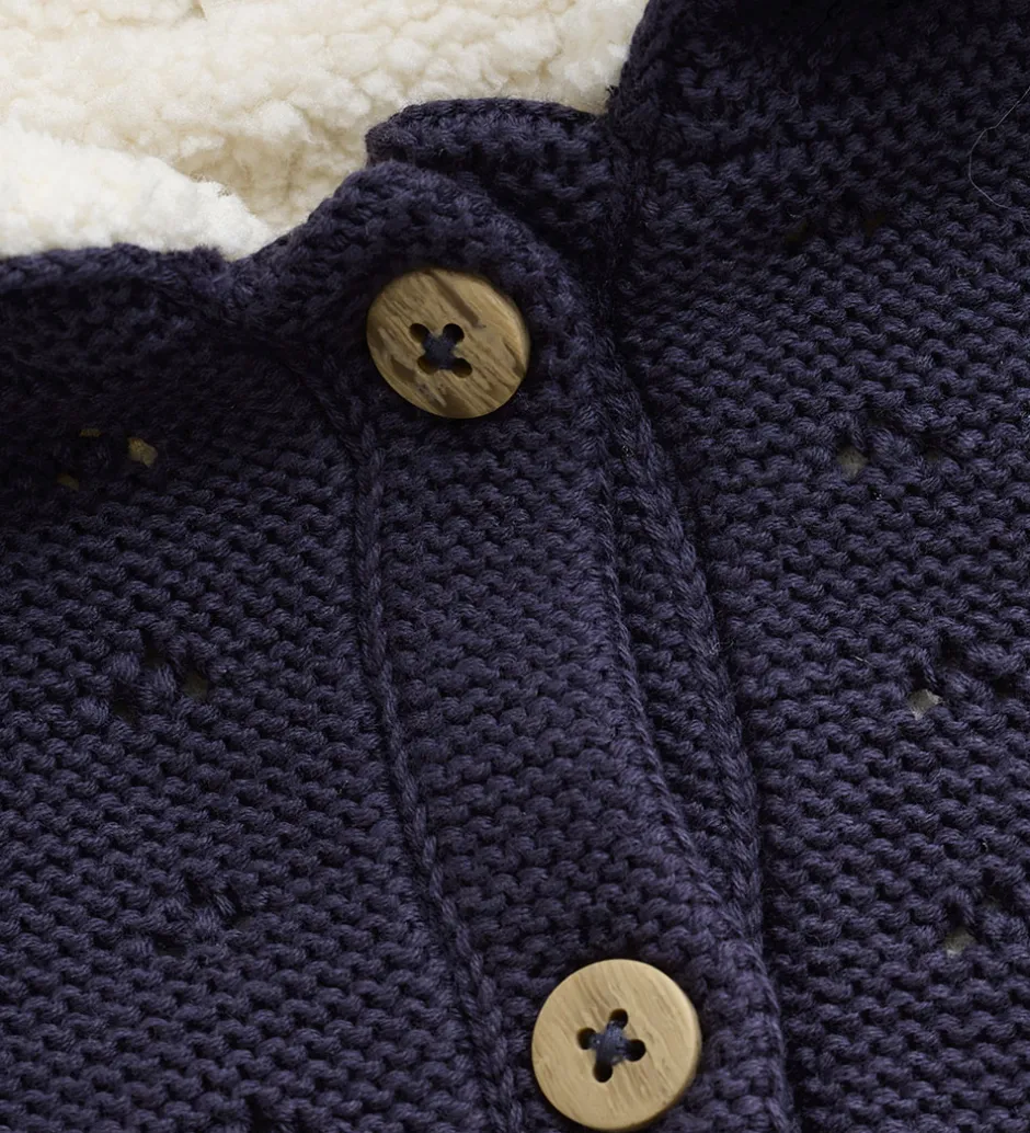 Børn Minymo Cardigan m. Teddy - Parisian Night