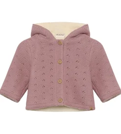 Cardigans*Minymo Cardigan m. Teddy - Woodrose