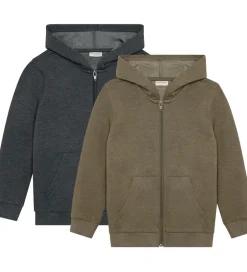 Cardigans|Basis*Minymo Cardigans m. Hætte - 2-pak - Vetiver