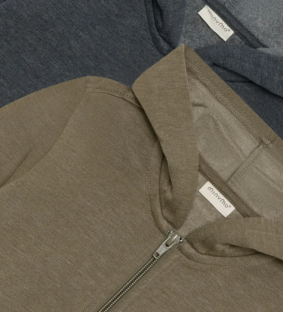 Cardigans|Basis*Minymo Cardigans m. Hætte - 2-pak - Vetiver
